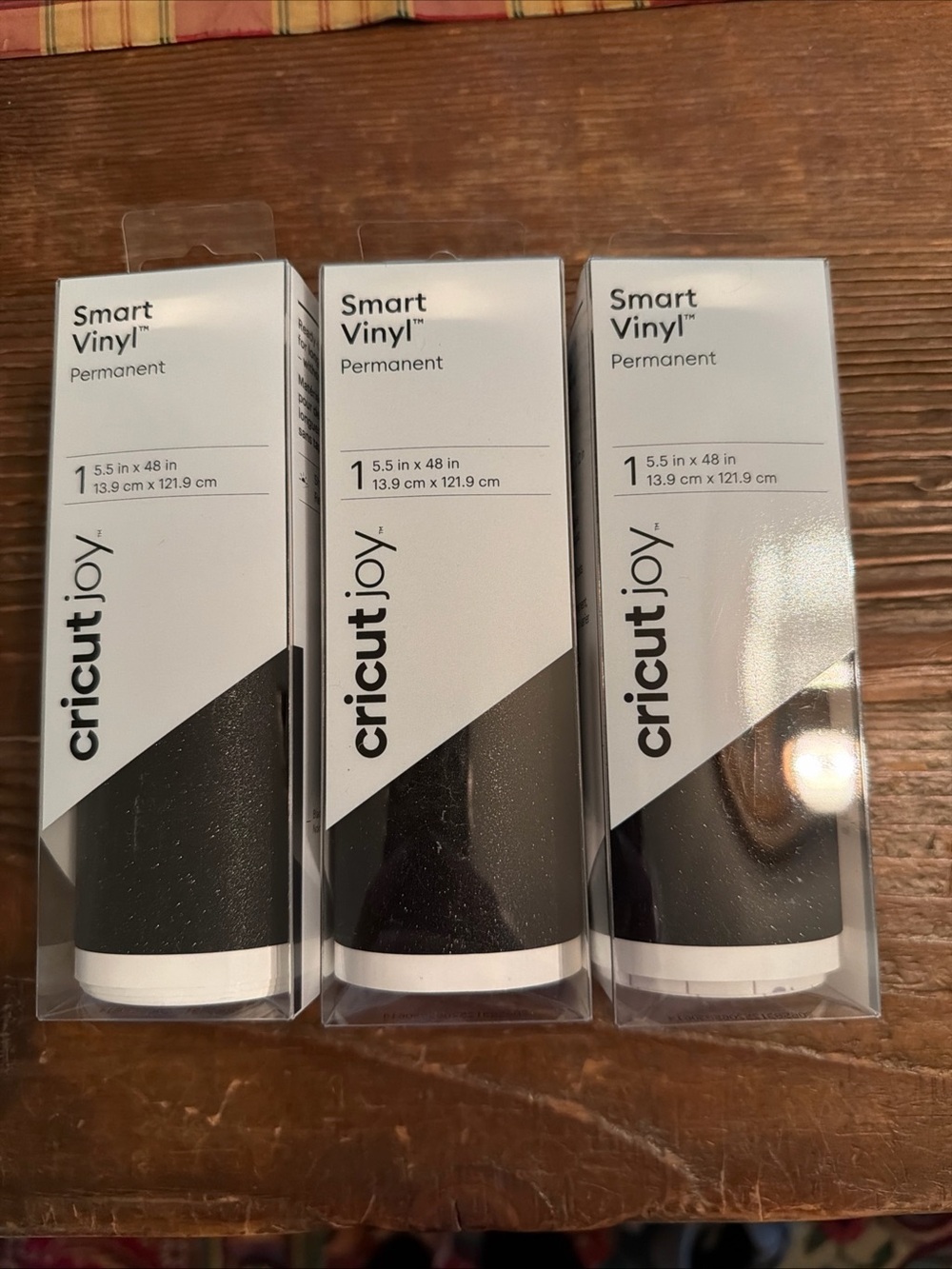 Cricut Joy Smart Vinyl - Permanent - Bulk  5.5”x 48 Each 3 Set Black Glossy NIB